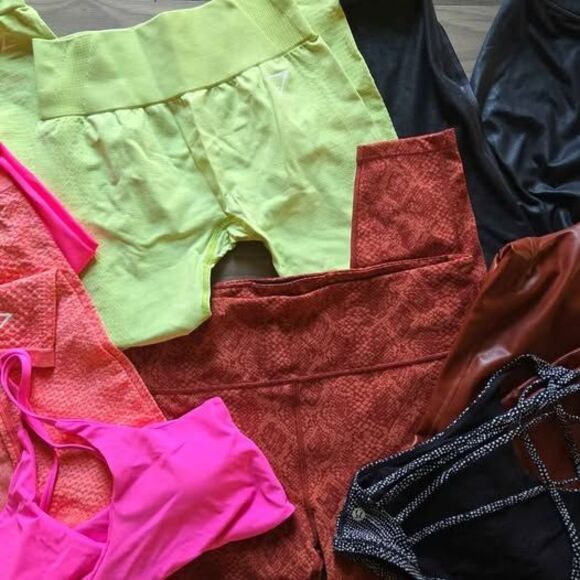 Activewear Bundle Gymshark, Athleta, Lululemon, Free People Movement Bubblegum P - Picture 3 of 9